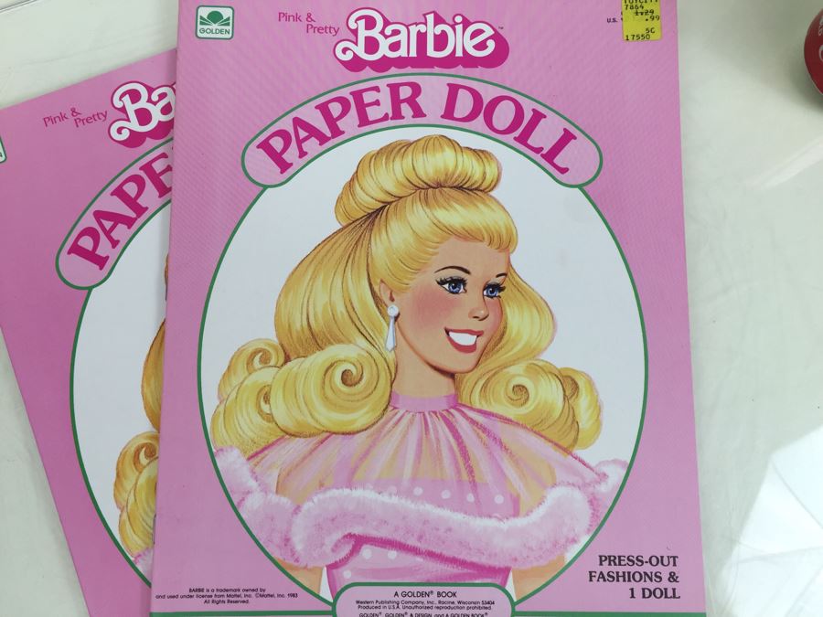 (2) Pink & Pretty Barbie Paper Doll Books Mattel New Old Stock Vintage 1983 [Photo 5]