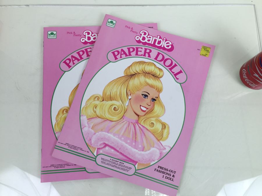(2) Pink & Pretty Barbie Paper Doll Books Mattel New Old Stock Vintage 1983 [Photo 1]
