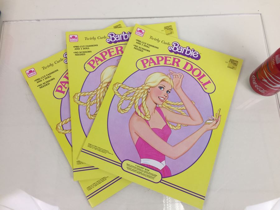 (3) Twirly Curls Barbie Paper Doll Books Mattel New Old Stock Vintage 1983 [Photo 1]