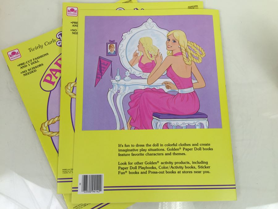 (3) Twirly Curls Barbie Paper Doll Books Mattel New Old Stock Vintage 1983 [Photo 8]