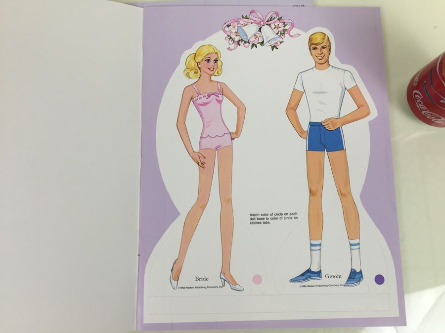 (2) Wedding Paper Doll Books Golden Book New Old Stock Vintage 1984 [Photo 3]