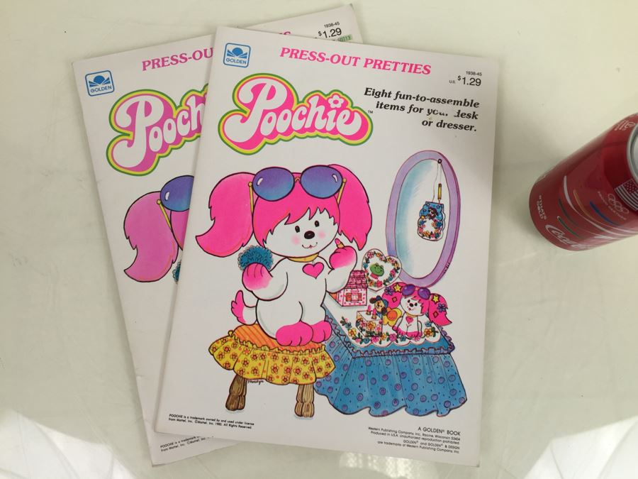 (2) Poochie Press-Out Pretties Mattel New Old Stock Vintage 1983 [Photo 1]