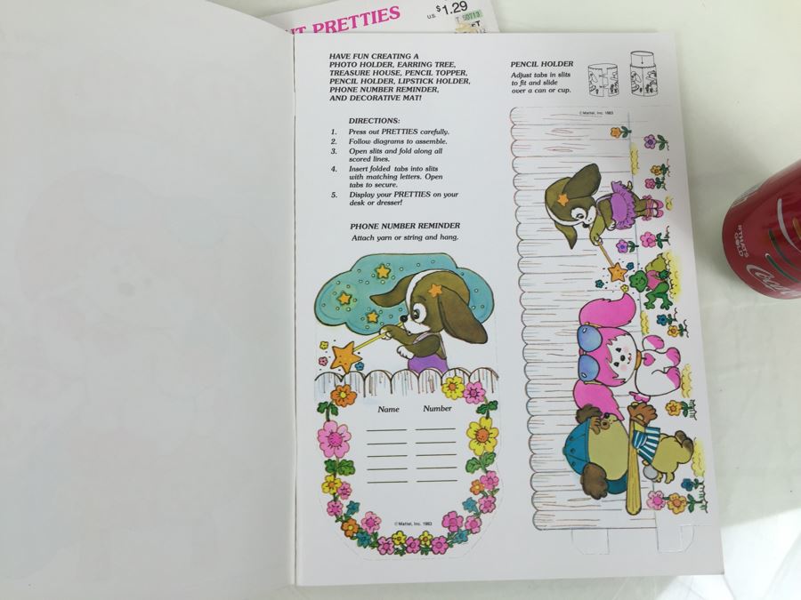 (2) Poochie Press-Out Pretties Mattel New Old Stock Vintage 1983 [Photo 9]