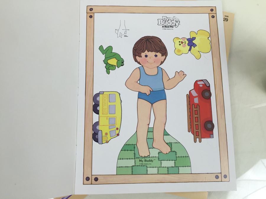 (6) My Buddy A Real Pal Paper Doll Books Hasbro New Old Stock Vintage 1986 [Photo 3]