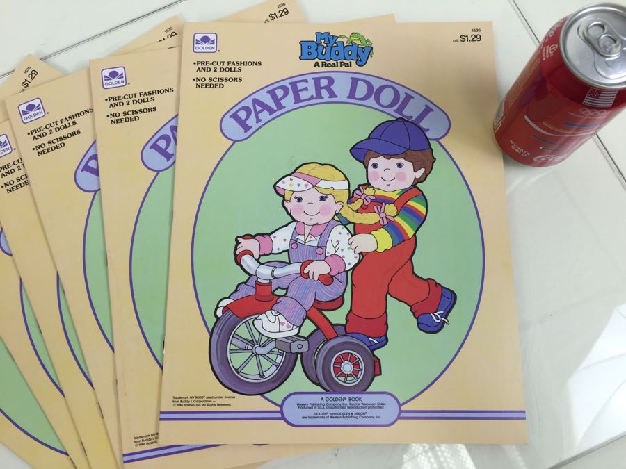(6) My Buddy A Real Pal Paper Doll Books Hasbro New Old Stock Vintage 1986 [Photo 4]