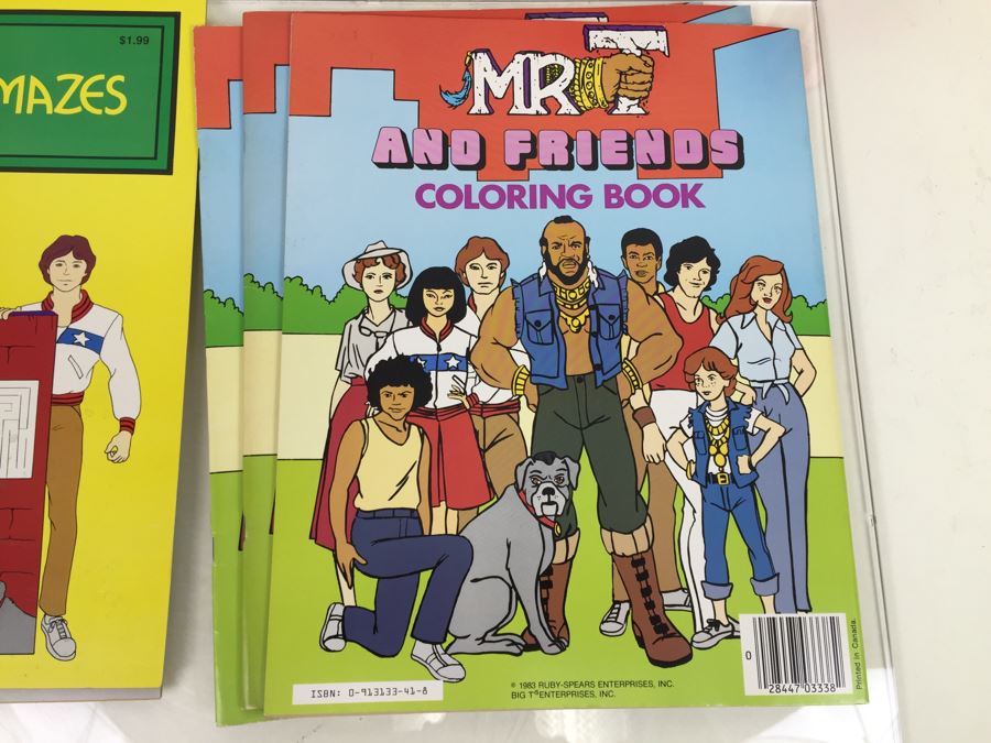 (4) Mr. T Coloring Books And Maze Books New Old Stock Vintage 1983 [Photo 15]