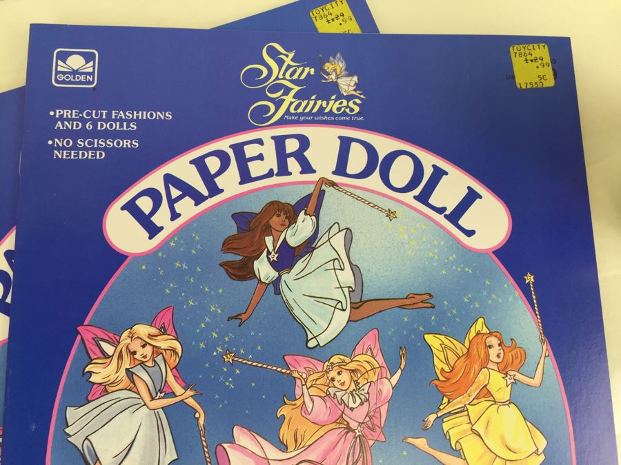 (2) Star Fairies Paper Doll Books Tonka New Old Stock Vintage 1985 [Photo 4]