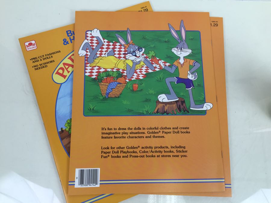 (3) Bugs Bunny & Honey Bunny Paper Doll Books Warner Bros. New Old Stock Vintage 1983 [Photo 2]