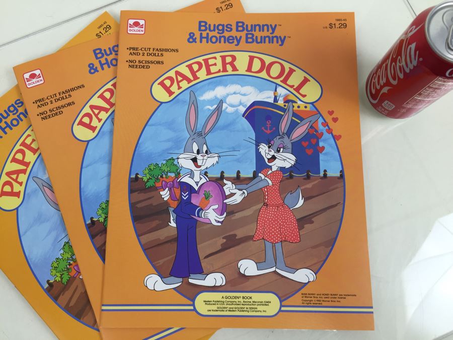 (3) Bugs Bunny & Honey Bunny Paper Doll Books Warner Bros. New Old Stock Vintage 1983 [Photo 4]