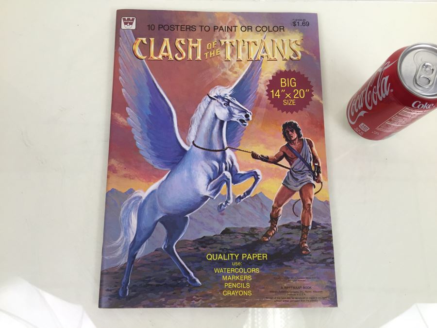 Clash Of The Titans 10 Posters To Paint Or Color Quality Paper Whitman Book New Old Stock Vintage 1981 Metro-Goldwyn-Mayer