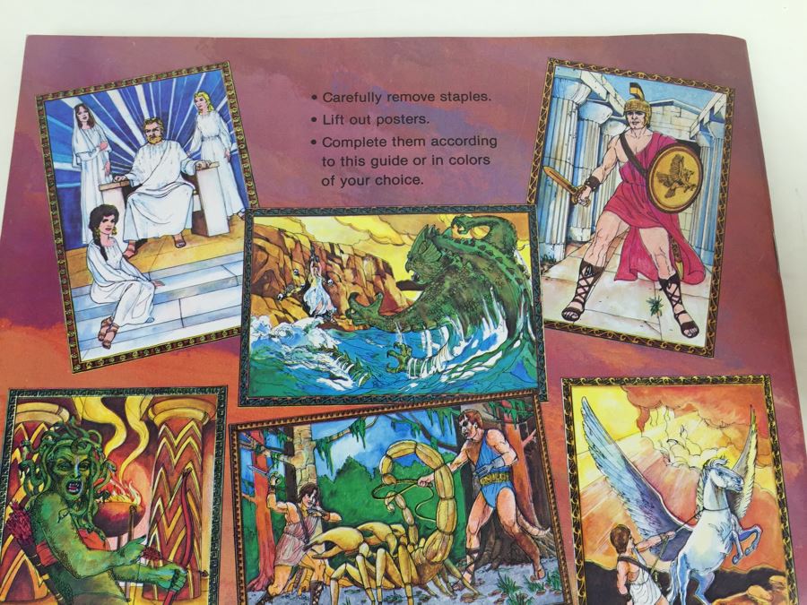 Clash Of The Titans 10 Posters To Paint Or Color Quality Paper Whitman Book New Old Stock Vintage 1981 Metro-Goldwyn-Mayer [Photo 8]