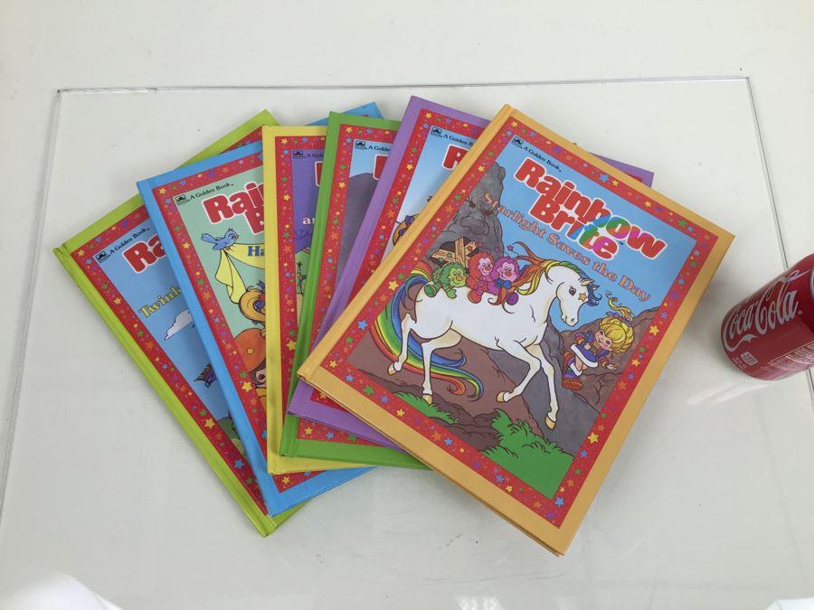 (6) Rainbow Brite Hardcover Books New Old Stock A Golden Book Vintage 1984