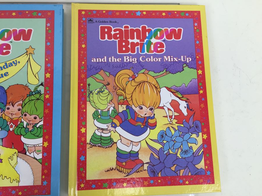 (6) Rainbow Brite Hardcover Books New Old Stock A Golden Book Vintage 1984