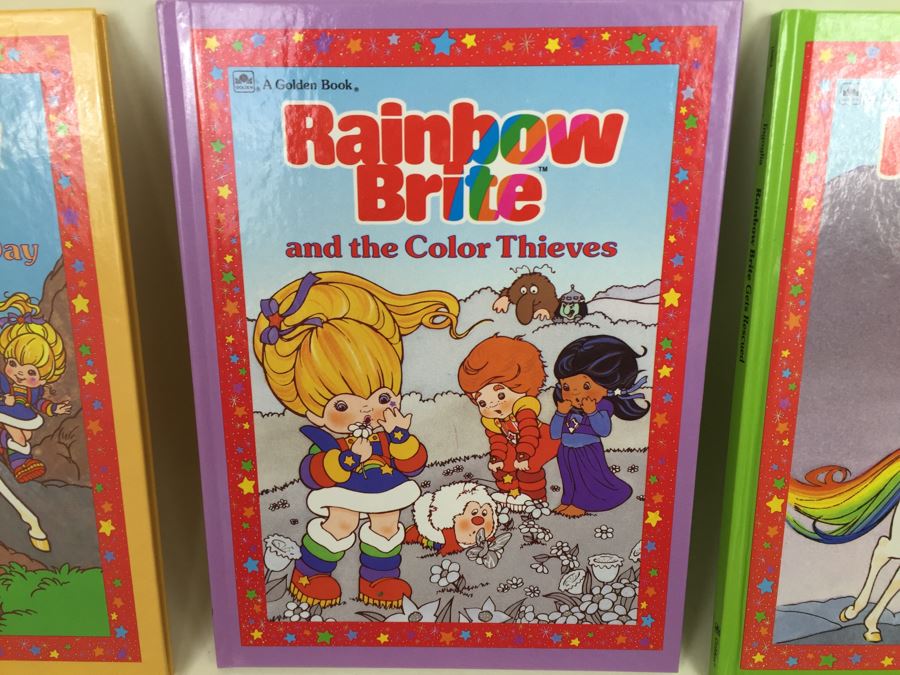 (6) Rainbow Brite Hardcover Books New Old Stock A Golden Book Vintage 1984