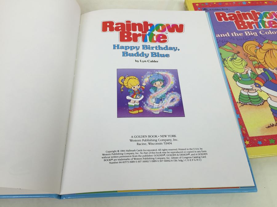 (6) Rainbow Brite Hardcover Books New Old Stock A Golden Book Vintage 1984 [Photo 12]