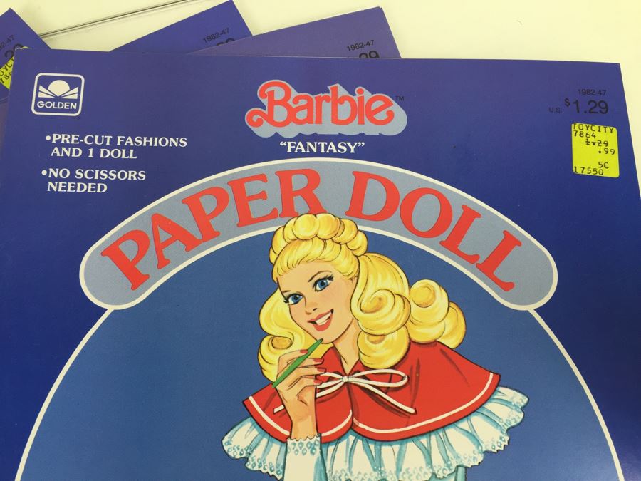 (4) Fantasy Barbie Paper Doll Books Mattel New Old Stock Vintage 1984 [Photo 5]