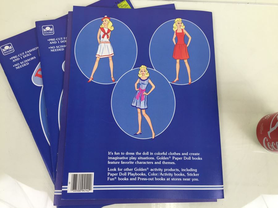(4) Fantasy Barbie Paper Doll Books Mattel New Old Stock Vintage 1984 [Photo 2]