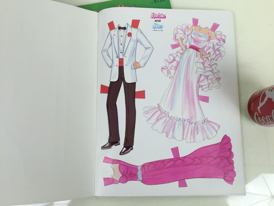 (2) Barbie & Ken Barbie Paper Doll Books Mattel New Old Stock Vintage 1984 [Photo 9]