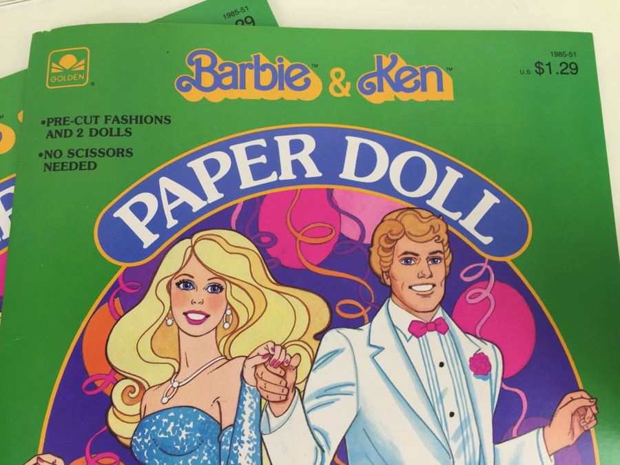 (2) Barbie & Ken Barbie Paper Doll Books Mattel New Old Stock Vintage 1984 [Photo 5]