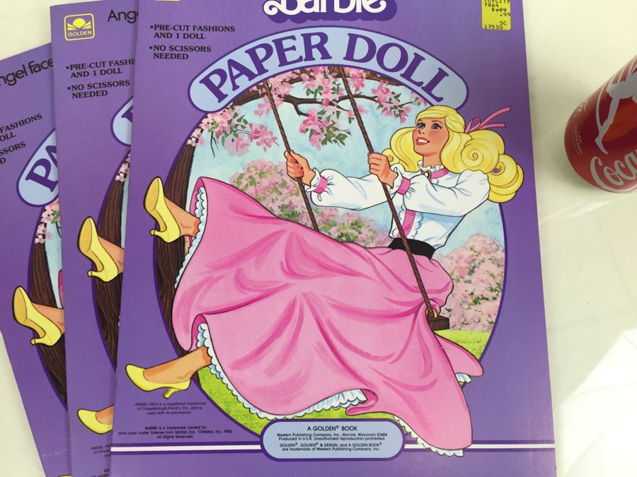 (3) Angel Face Barbie Paper Doll Books Mattel New Old Stock Vintage 1983 [Photo 6]