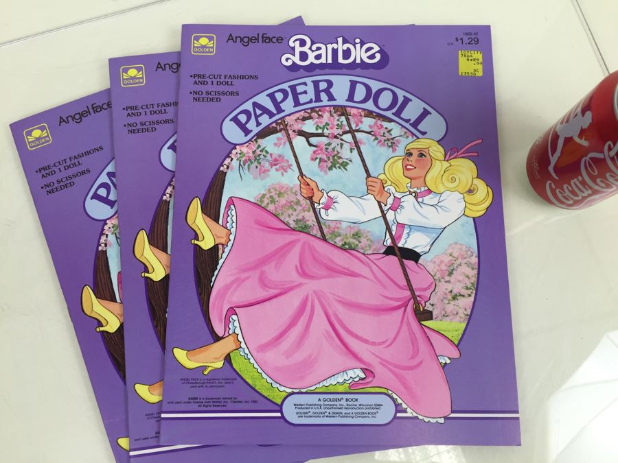 (3) Angel Face Barbie Paper Doll Books Mattel New Old Stock Vintage 1983 [Photo 4]