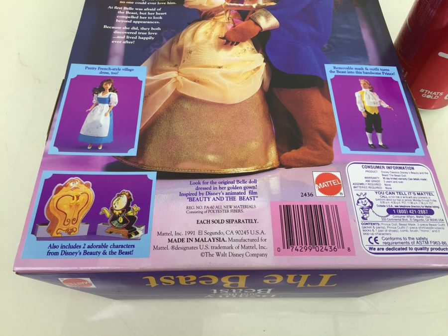 Disney's Beauty And The Beast 'The Beast' Doll Mattel 2436 New In Box Vintage 1991 [Photo 11]