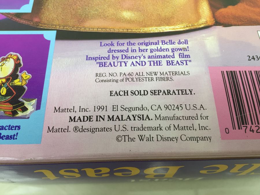 Disney's Beauty And The Beast 'The Beast' Doll Mattel 2436 New In Box Vintage 1991 [Photo 12]