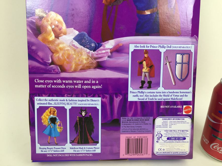 Disney's Sleeping Beauty Doll With Golden Book Mattel 4567 New In Box Vintage 1991 [Photo 12]