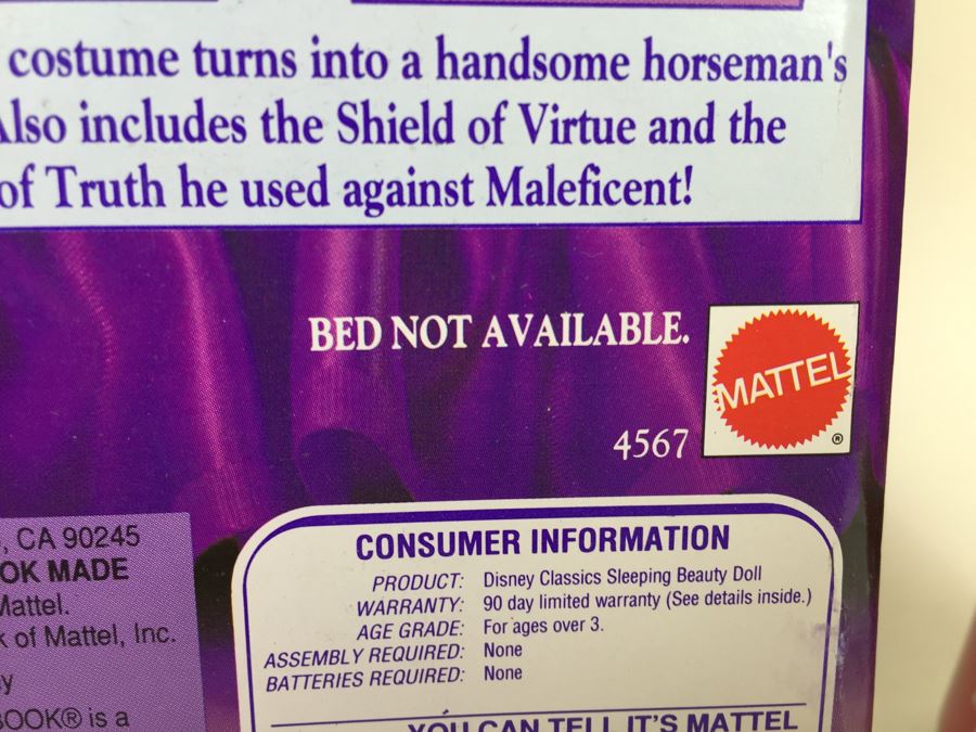 Disney's Sleeping Beauty Doll With Golden Book Mattel 4567 New In Box Vintage 1991 [Photo 13]