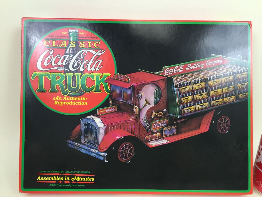Classic Coca-Cola Truck Made From Sturdy Card Stock New In Box Lasertec Fantasys Vintage 1986 [Photo 4]