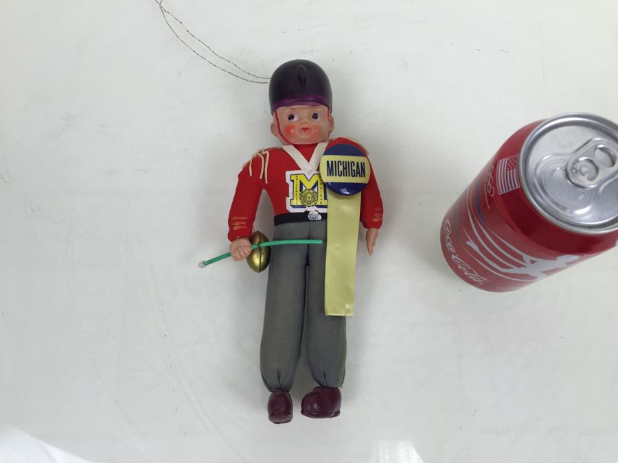 Vintage University Of Michigan Band Football Doll Made In Japan [Photo 1]