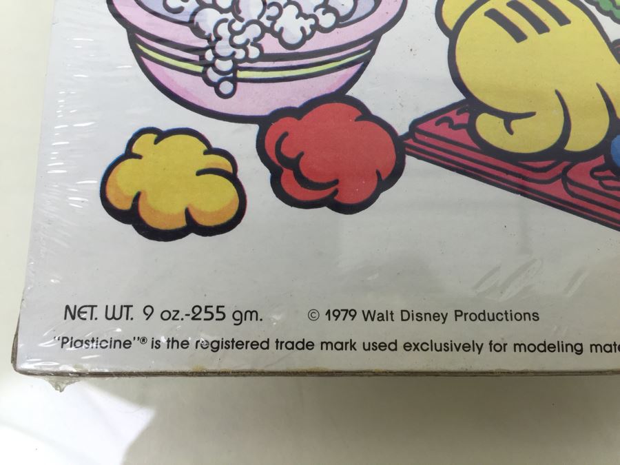 Walt Disney Lot Featuring Plasticine Mickey Mouse Molding Set By Colorforms New Old Stock (Vintage 1979), (6) Mickey Mouse Memo Magnets New On Card And Disney Pencil Case [Photo 9]