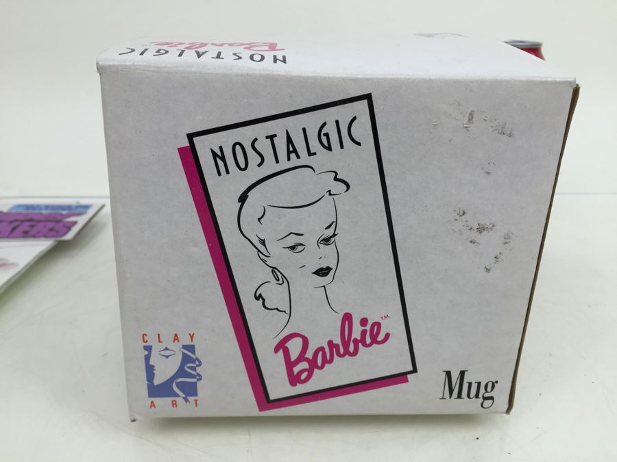 Pair Of Barbie Super Stickers Gordy New In Packaging Vintage 1981 And Nostalgic Barbie Mug By Clay Art Mattel New In Box Vintage 1989 [Photo 12]