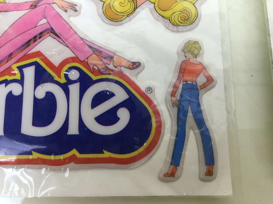 Pair Of Barbie Super Stickers Gordy New In Packaging Vintage 1981 And Nostalgic Barbie Mug By Clay Art Mattel New In Box Vintage 1989 [Photo 9]