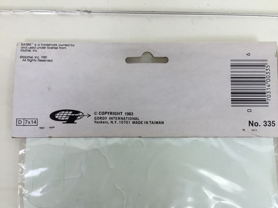 Pair Of Barbie Super Stickers Gordy New In Packaging Vintage 1981 And Nostalgic Barbie Mug By Clay Art Mattel New In Box Vintage 1989 [Photo 10]