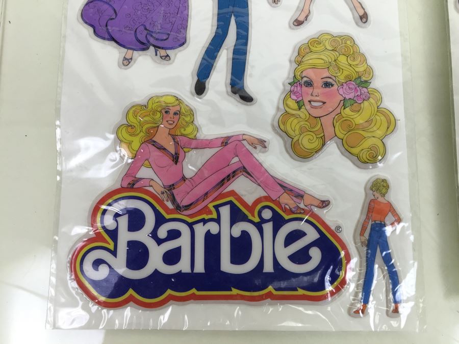 Pair Of Barbie Super Stickers Gordy New In Packaging Vintage 1981 And Nostalgic Barbie Mug By Clay Art Mattel New In Box Vintage 1989 [Photo 8]