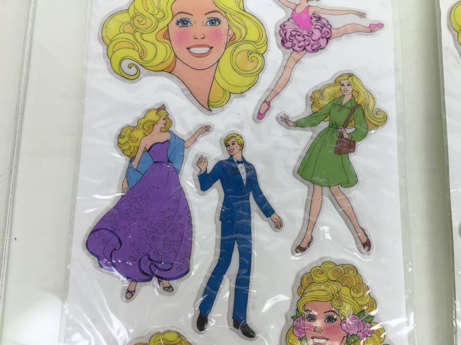 Pair Of Barbie Super Stickers Gordy New In Packaging Vintage 1981 And Nostalgic Barbie Mug By Clay Art Mattel New In Box Vintage 1989 [Photo 7]
