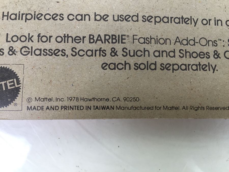 Barbie Fashion Add-Ons Hair Originals Mattel 2457 New On Card Vintage 1978 [Photo 12]
