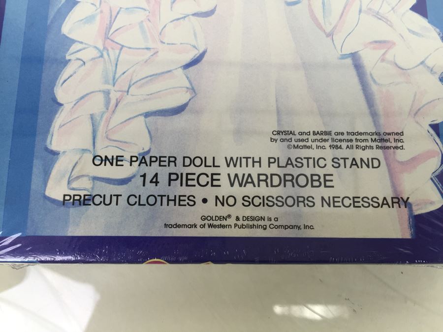Crystal Barbie Paper Doll And Barbie Paper Doll Golden Mattel New Old Stock Vintage 1983 & 1984 [Photo 6]