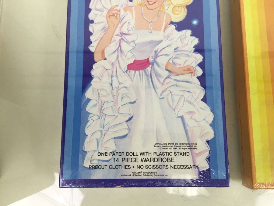 Crystal Barbie Paper Doll And Barbie Paper Doll Golden Mattel New Old Stock Vintage 1983 & 1984 [Photo 5]