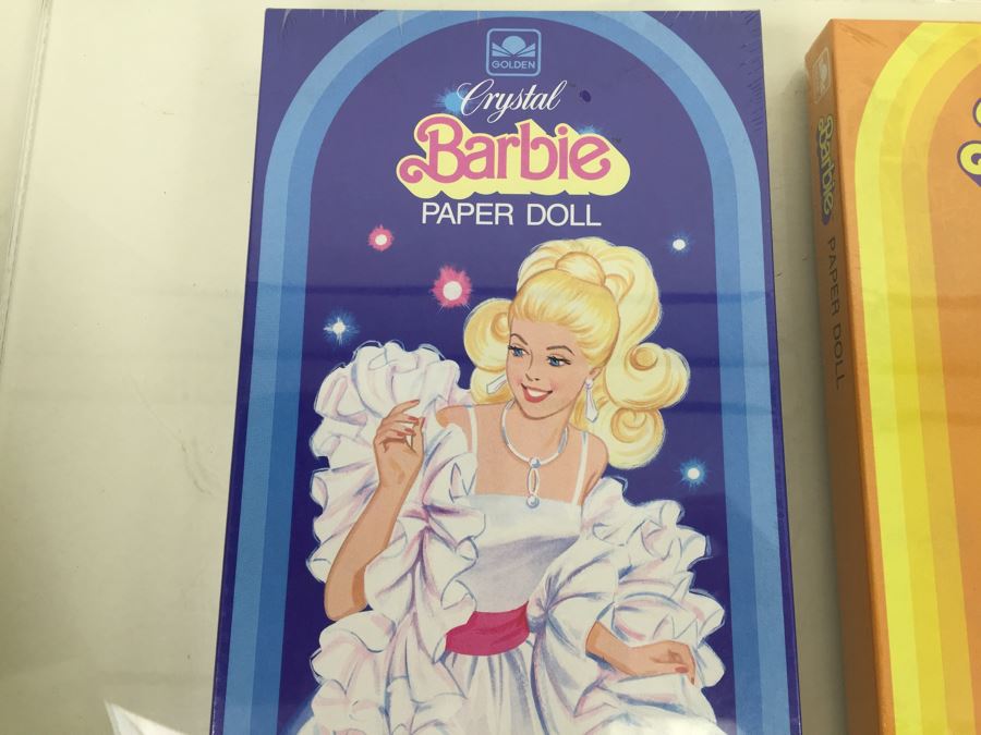 Crystal Barbie Paper Doll And Barbie Paper Doll Golden Mattel New Old Stock Vintage 1983 & 1984 [Photo 4]
