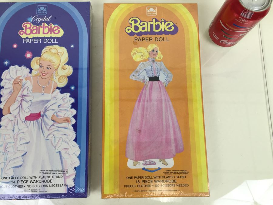 Crystal Barbie Paper Doll And Barbie Paper Doll Golden Mattel New Old Stock Vintage 1983 & 1984 [Photo 8]