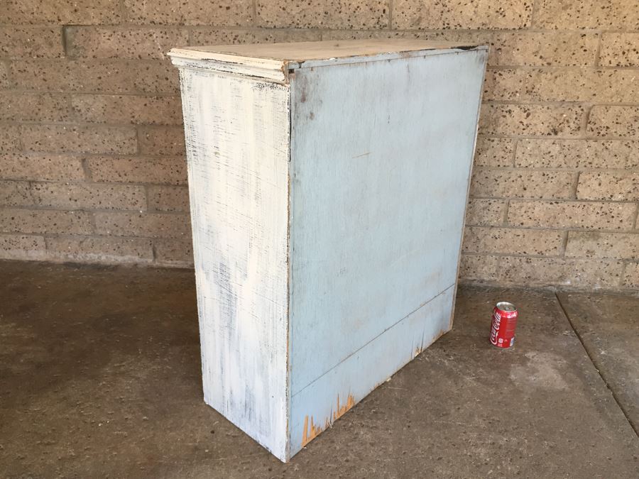 Shabby Chic White Display Cabinet With Glass Shelving, Drawer And Mirrored Sides And Back [Photo 14]