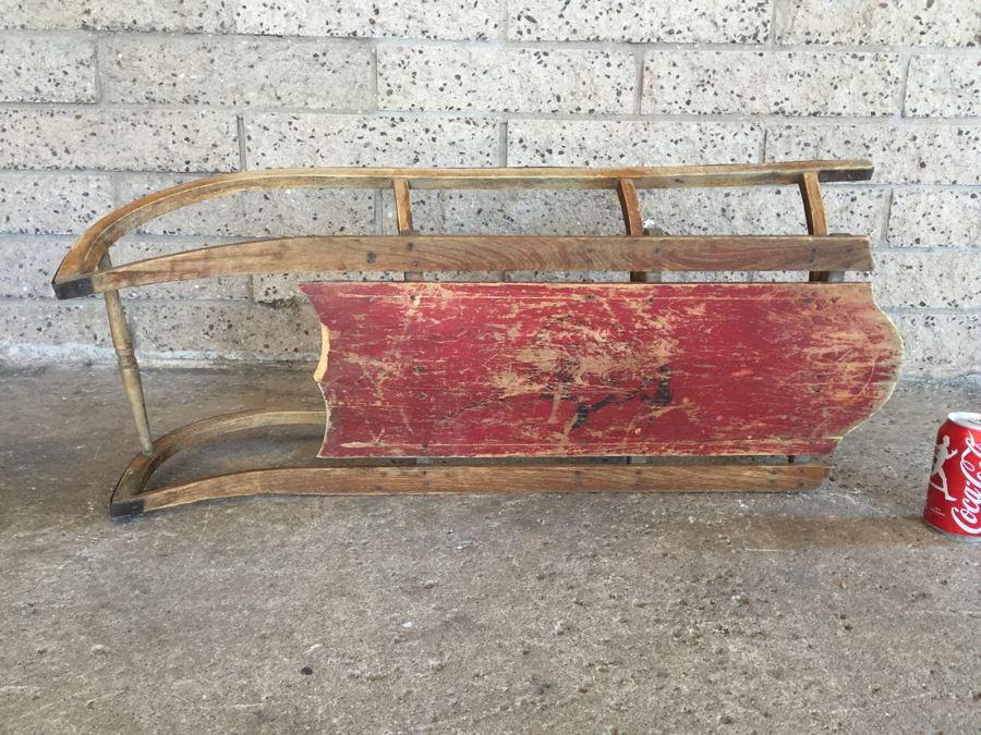 Vintage All Original Wooden Child's Sled [Photo 14]