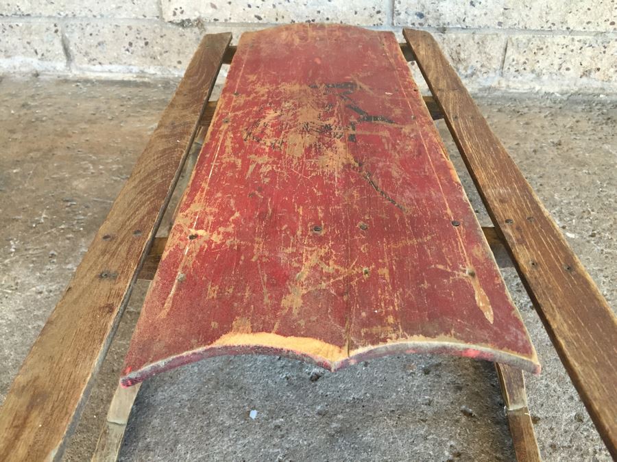 Vintage All Original Wooden Child's Sled [Photo 3]