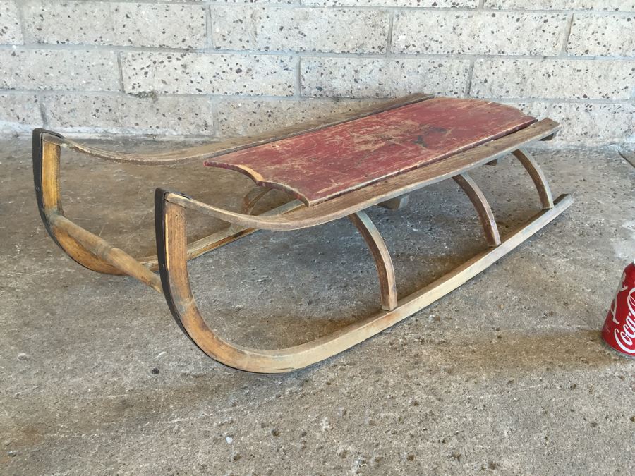 Vintage All Original Wooden Child's Sled [Photo 9]