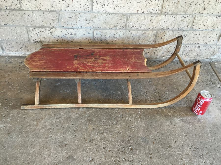 Vintage All Original Wooden Child's Sled [Photo 5]