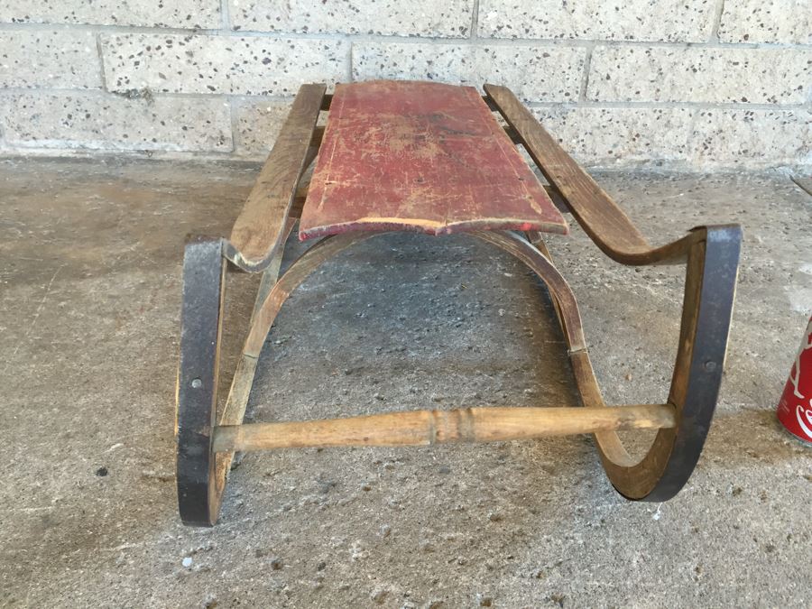 Vintage All Original Wooden Child's Sled [Photo 7]