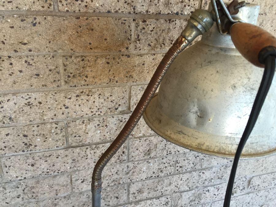 Vintage Industrial Goose Neck Floor Lamp By Spectronics Corporation New York Model PTH 220 [Photo 7]