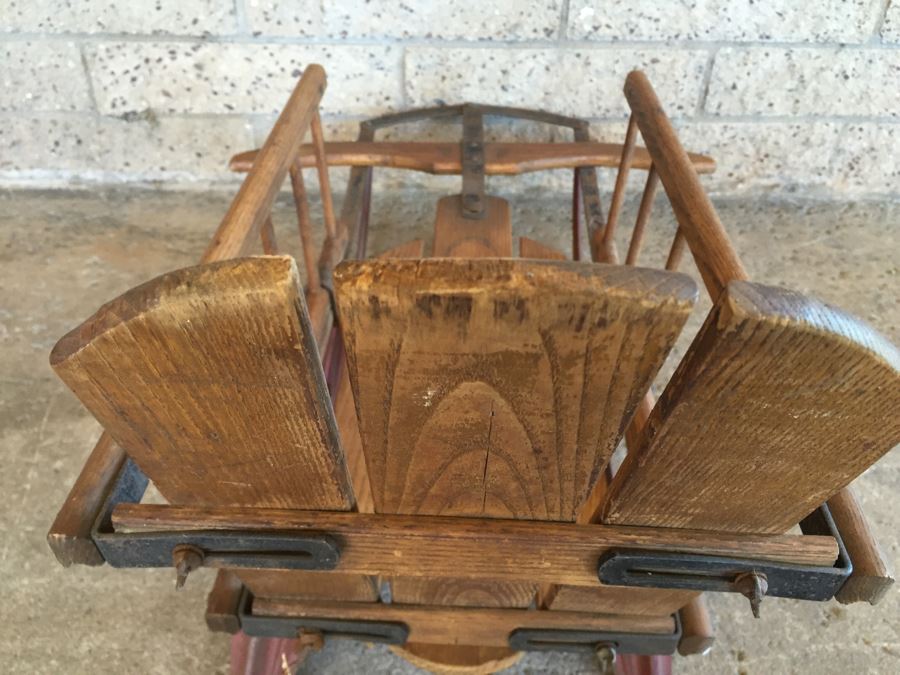 Vintage Child's FLEET WING Sled Rare With Railings By Auto-Wheel Coaster Co North Tonawanda, NY [Photo 15]